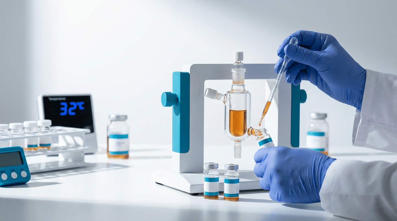 Franz cell testing services laboratory setup showing diffusion cells and analytical equipment in Israel