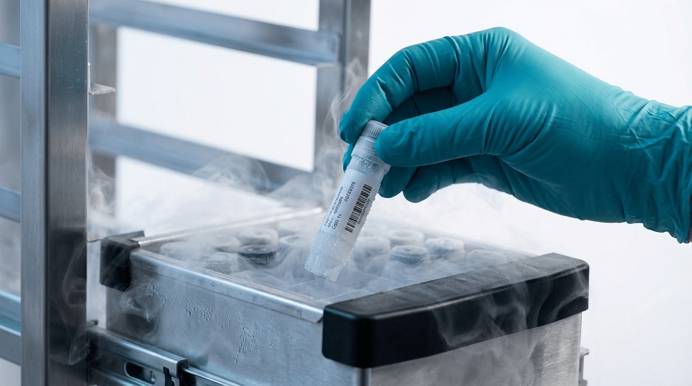 Master Cell Bank establishment process showing controlled expansion and cryogenic storage