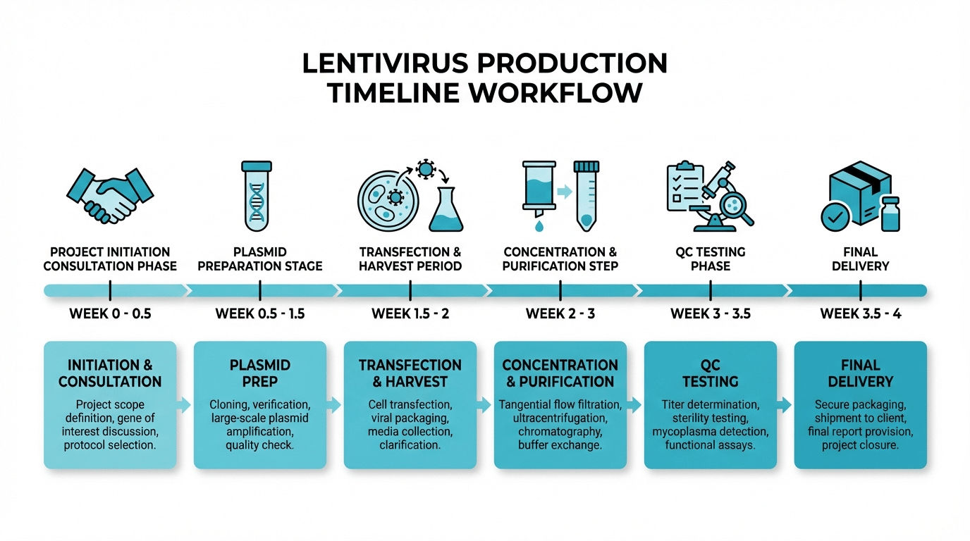 Lentivirus production timeline and factors affecting turnaround time