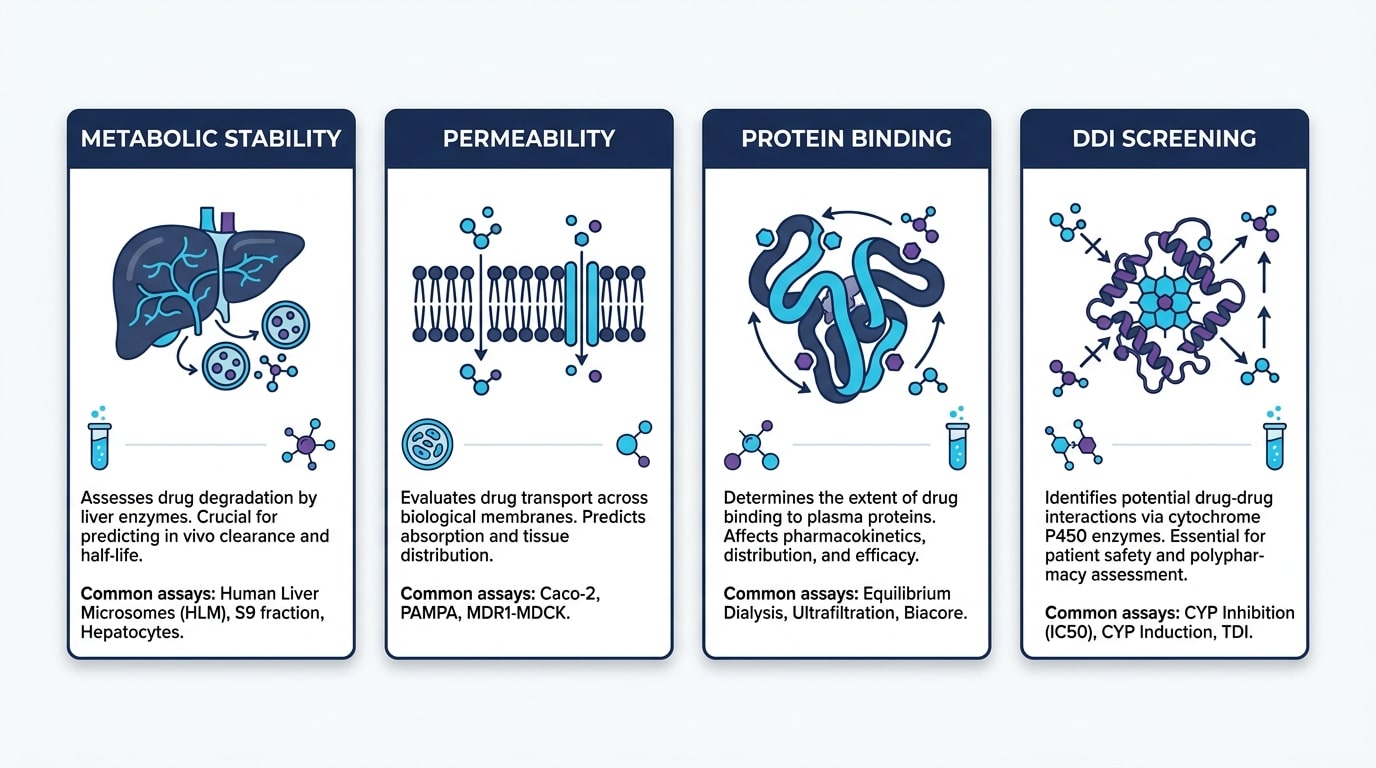 Critical In Vitro ADME/DMPK Assays for Drug Candidate Screening