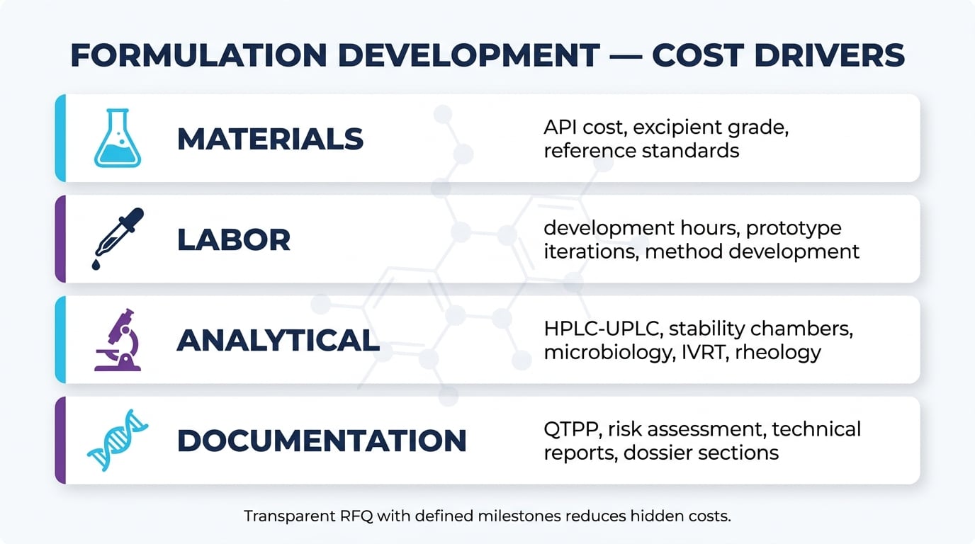 How to develop stable topical cream or gel formulation and cost drivers