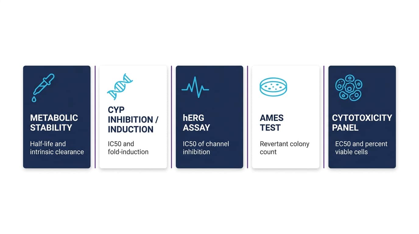 Key assays and endpoints for drug safety testing in vitro